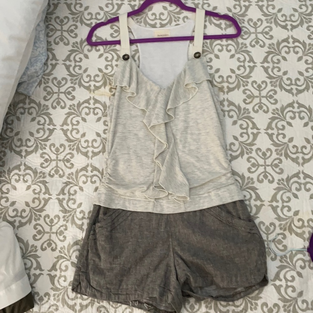 Grey shorts romper